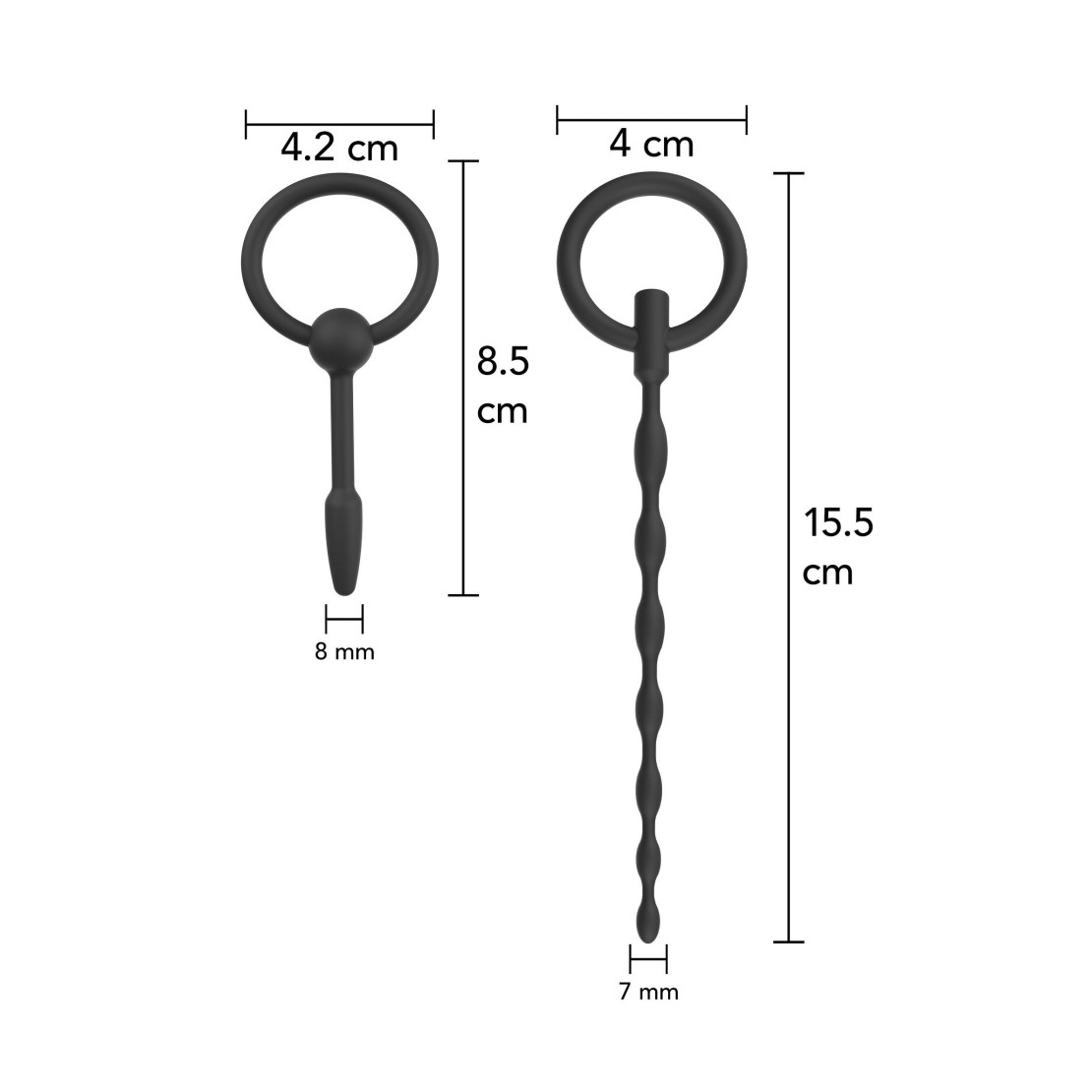 KIT DI DUE SONDE URETRALI IN SILICONE TAGLIA S...