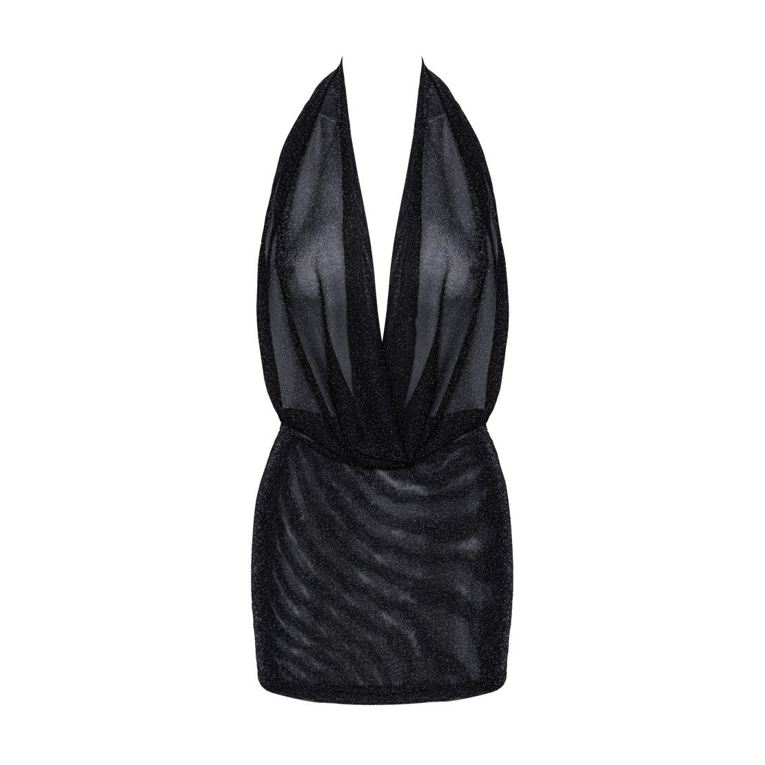 MINI ABITO SEXY PER DONNA SCOLLATO IN LUREX IN...