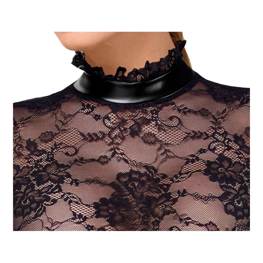 ABITO MIDI IN PIZZO SEXY CON MANICA LUNGA...