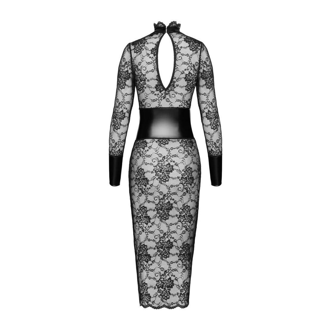 ABITO MIDI IN PIZZO SEXY CON MANICA LUNGA...
