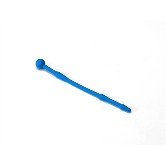 SONDA URETRALE IN SILICONE 18.42 CM FORATA BLU    