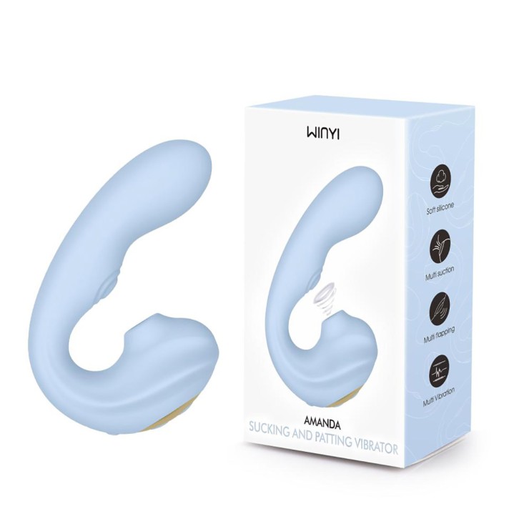 VIBRATORE PER PUNTO G CON TAPPING E SUCCHIA CLITORIDE AMANDA