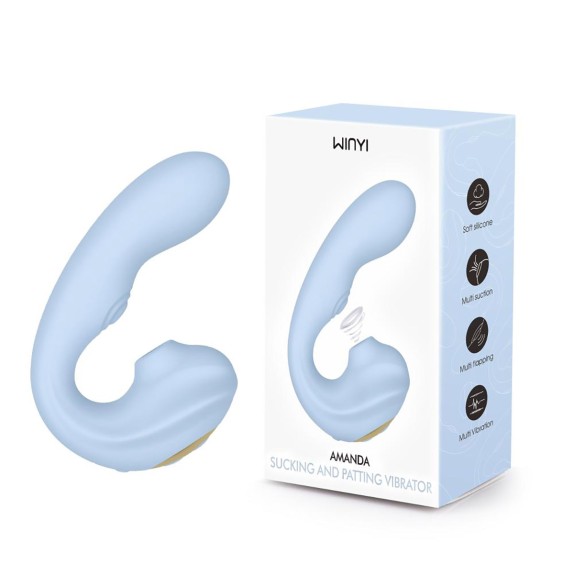 VIBRATORE PER PUNTO G CON TAPPING E SUCCHIA CLITORIDE AMANDA