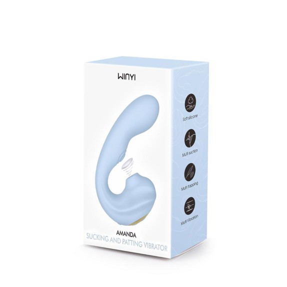 VIBRATORE PER PUNTO G CON TAPPING E SUCCHIA CLITORIDE AMANDA