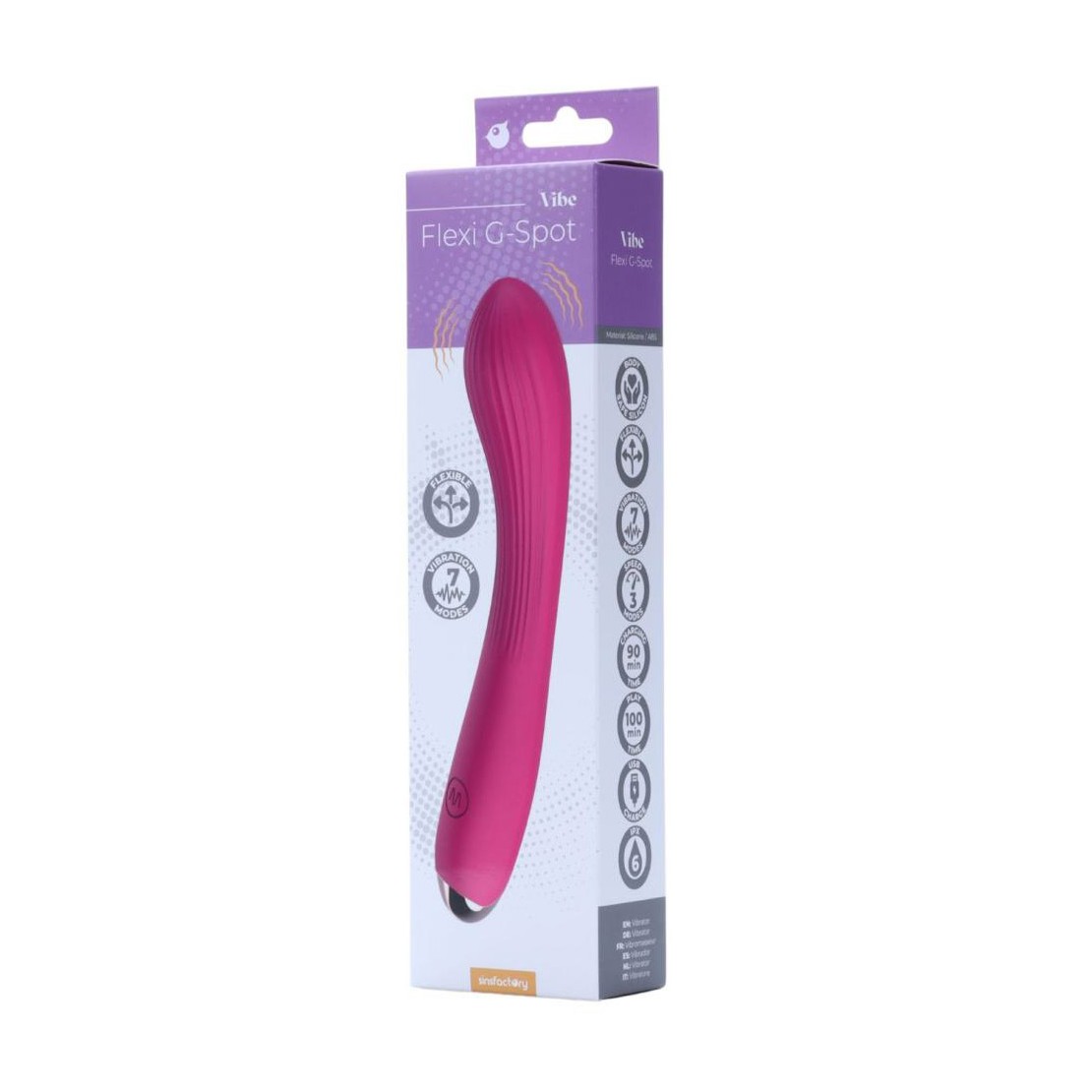 VIBRATORE VAGINALE PER PUNTO G RICARICABILE...