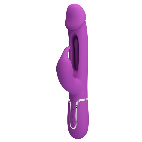 RABBIT 3-IN-1 CON LINGUA PER PUNTO G E VIBRATORE CLITORIDE CON TURBO KAMPAS