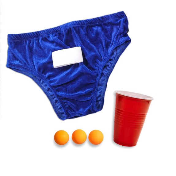 BITE PONG MUTANDA PER BEER PONG CON PALLINE E BICCHIERE GADGET