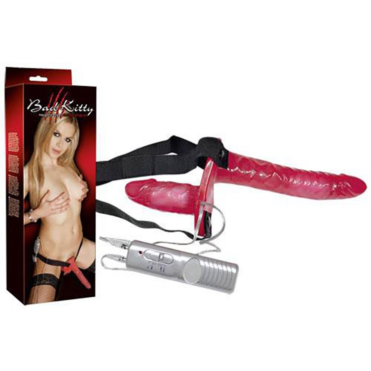 BAD KITTY DOUBLE STRAP-ON VIBRANTE