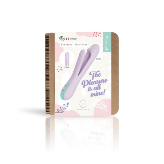 RABBIT VIBRATORE 2 IN 1 CON LINGUETTA PER CLITORIDE ANCHE INSERIBILE YOUNIQUE