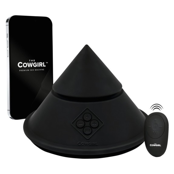 SEX MACHINE A CONO VIBRANTE CON ACCESSORI E APP THE COWGIRL CONE