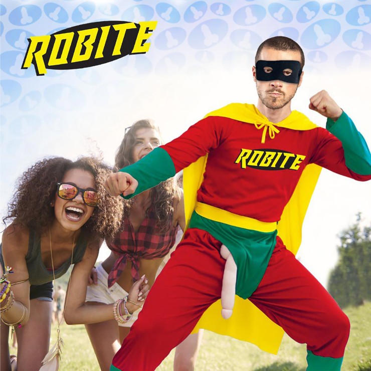 TRAVESTIMENTO COSTUME DA SUPEREROE ROBITE CON PENE E... 2