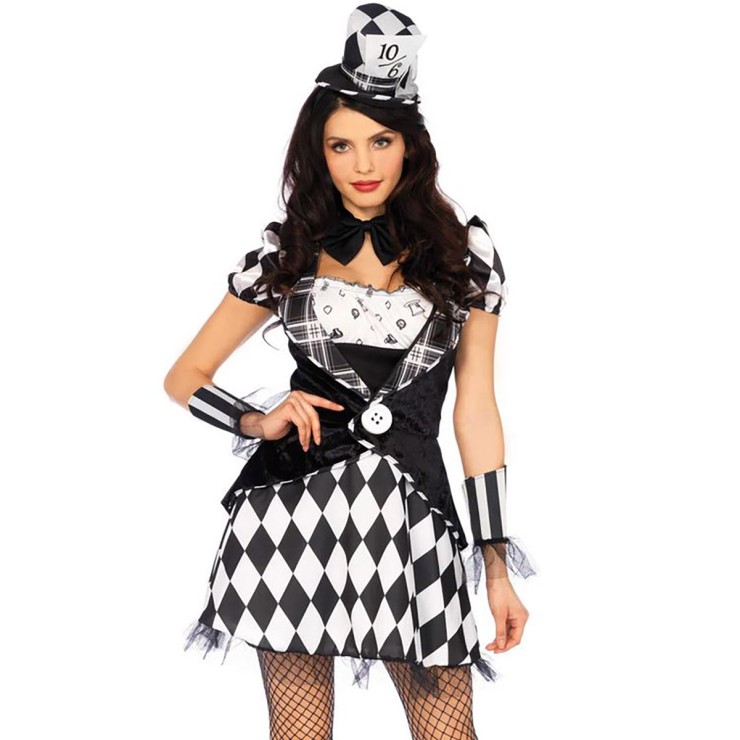 COSTUME 4 PZ DA CAPPELLAIA MATTA SEXY PER DONNA LEG AVENUE