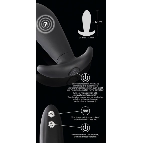 PLUG ANALE VIBRANTE CON TELECOMANDO WIRELESS SEX TOY IN SILICONE