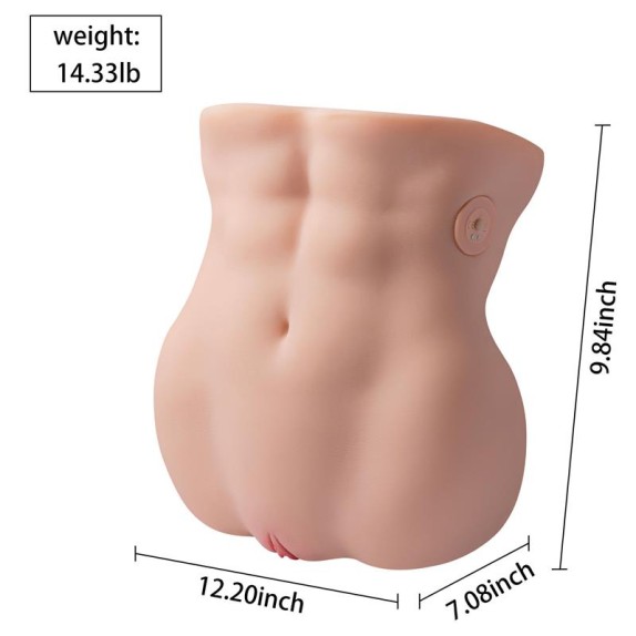 MASTURBATORE REALISTICO DI TORSO MUSCOLOSO DI DONNA CON MOVIMENTO A SPINTA LYDIA