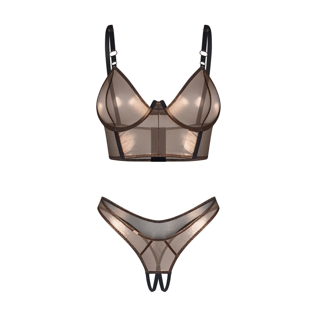 COMPLETO INTIMO COLOR BRONZO BRILLANTE...