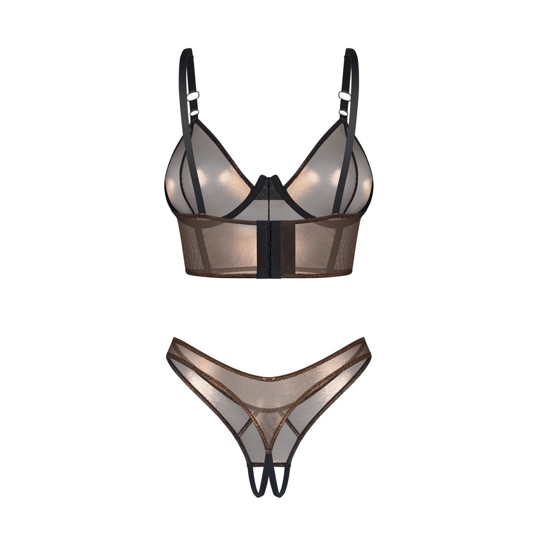 COMPLETO INTIMO COLOR BRONZO BRILLANTE...