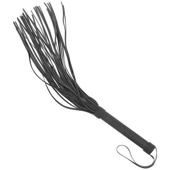 FLOGGER NERO IN PELLE VEGANA FRUSTINO PER GIOCHI SADOMASO