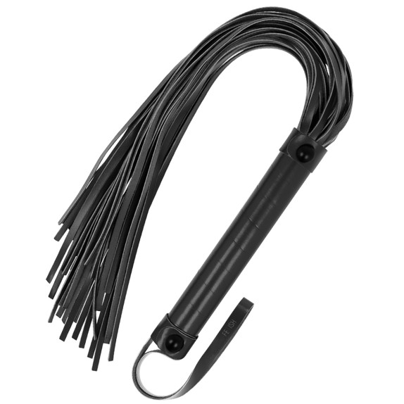FLOGGER NERO IN PELLE VEGANA FRUSTINO PER GIOCHI SADOMASO