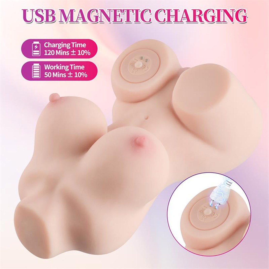 LILINET BUSTO REALISTICO PICCOLO VIBRANTE IN...