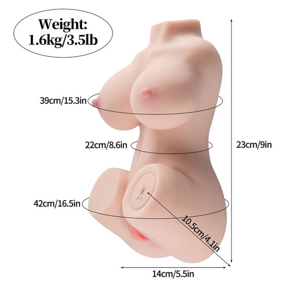 LILINET BUSTO REALISTICO PICCOLO VIBRANTE IN MORBIDO TPR XISE