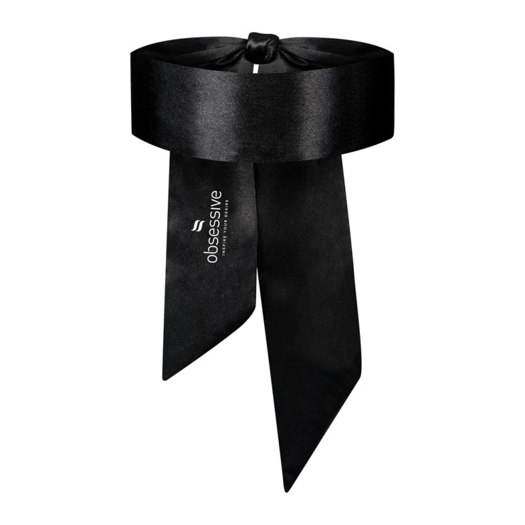 BENDA PER GLI OCCHI IN TESSUTO NERO SATINATO ELEGANTE