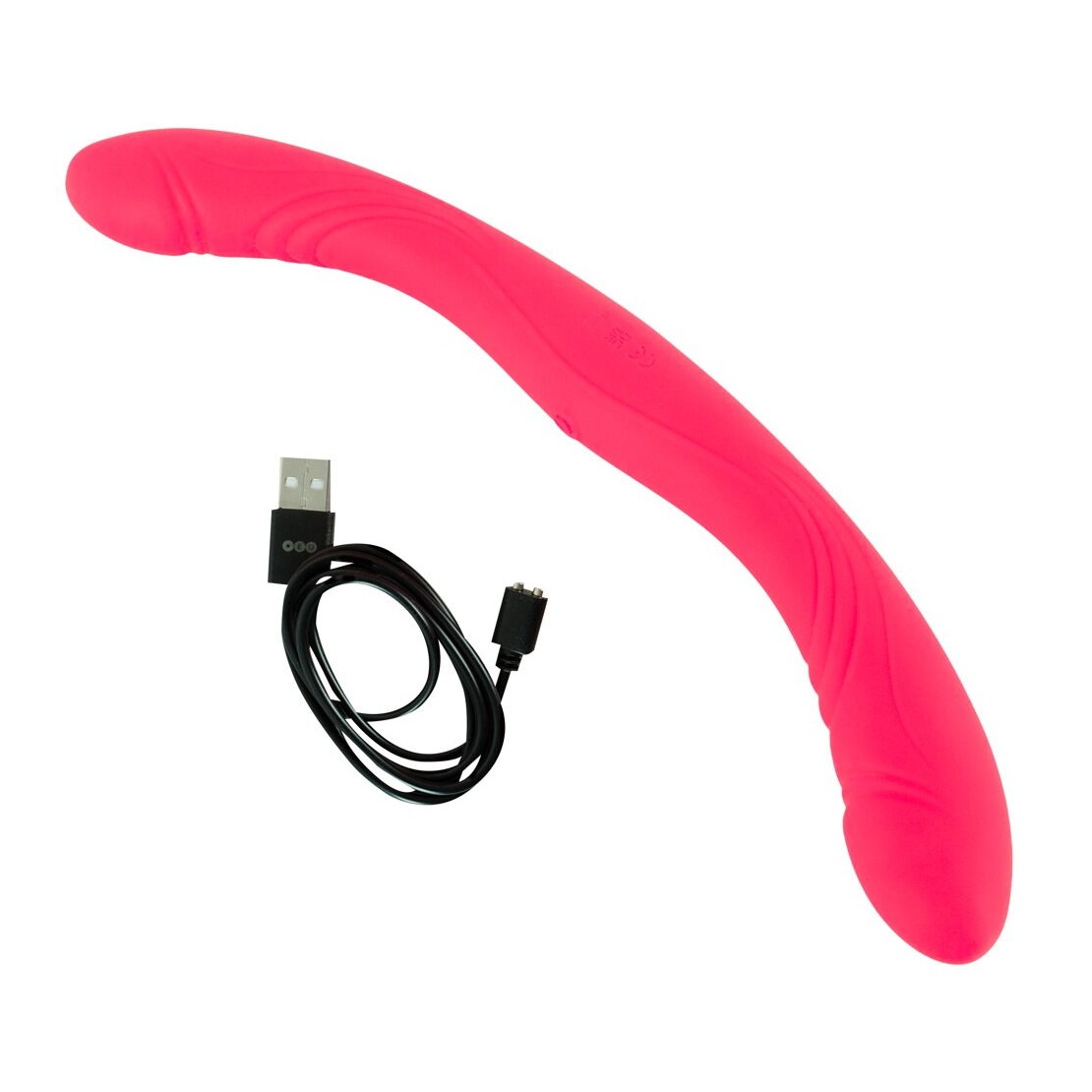 VIBRATORE DOPPIA TESTA RICARICABILE IN SILICONE...
