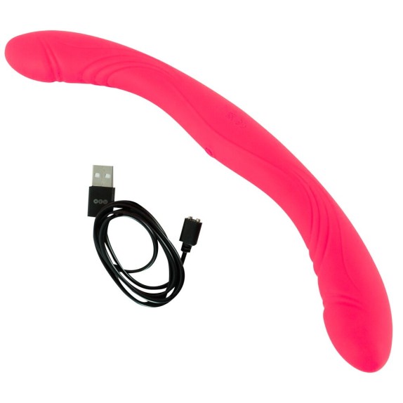 VIBRATORE DOPPIA TESTA RICARICABILE IN SILICONE FLESSIBILE