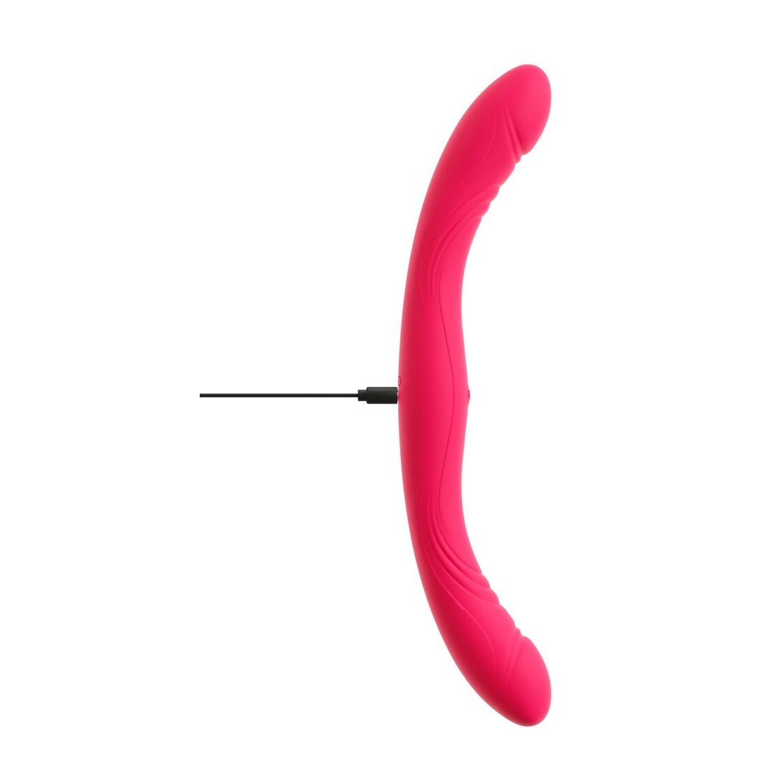 VIBRATORE DOPPIA TESTA RICARICABILE IN SILICONE...