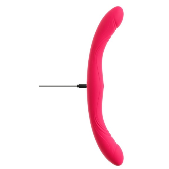 VIBRATORE DOPPIA TESTA RICARICABILE IN SILICONE FLESSIBILE