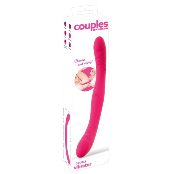 VIBRATORE DOPPIA TESTA RICARICABILE IN SILICONE FLESSIBILE