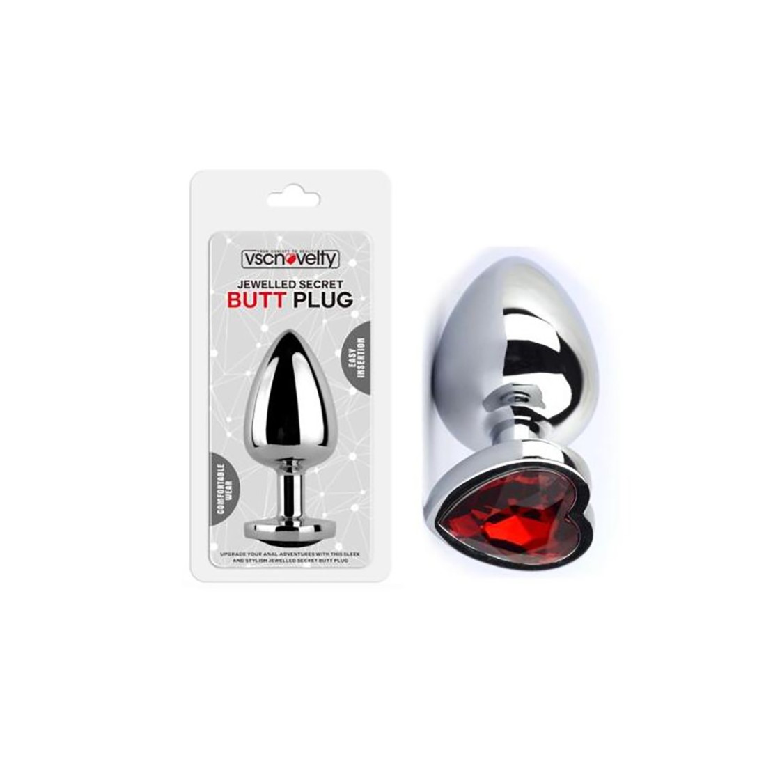 PLUG ANALE IN METALLO CON GIOIELLO A CUORE...