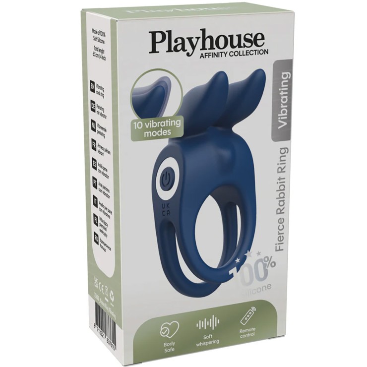 ANELLO DOPPIO VIBRANTE CON TELECOMANDO IN SILICONE PLAYHOUSE