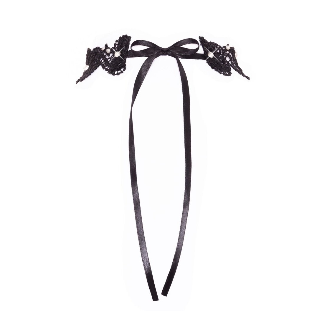 CHOKER COLLARINO SEXY IN PIZZO CON STRASS E...