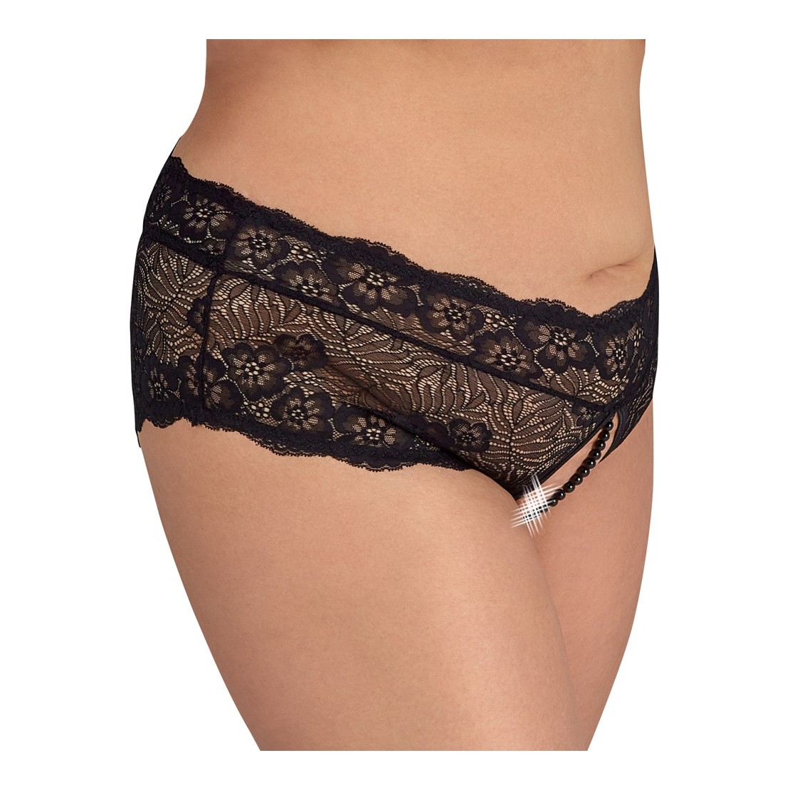 CULOTTE IN PIZZO FLOREALE APERTA SUL CAVALLO E...