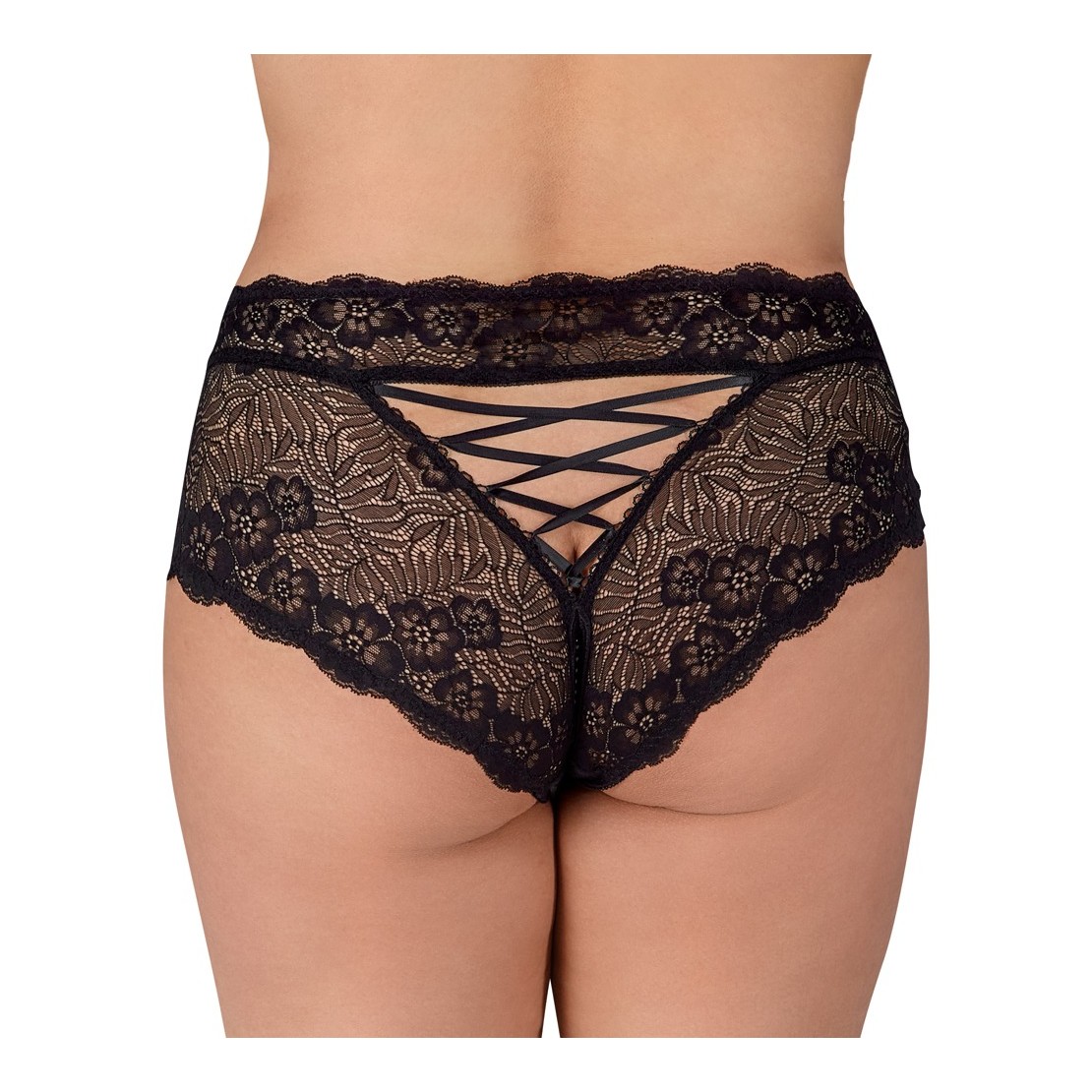CULOTTE IN PIZZO FLOREALE APERTA SUL CAVALLO E...