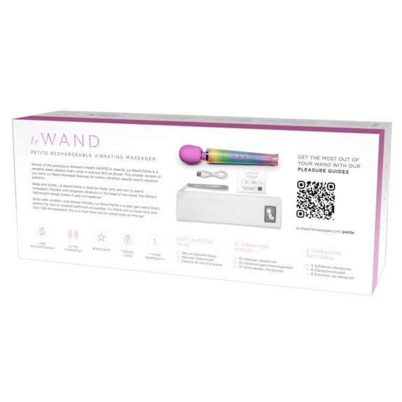LE WAND PETITE ARCOBALENO GLITTER SPECIAL EDITION MASSAGGIATORE CLITORIDEO