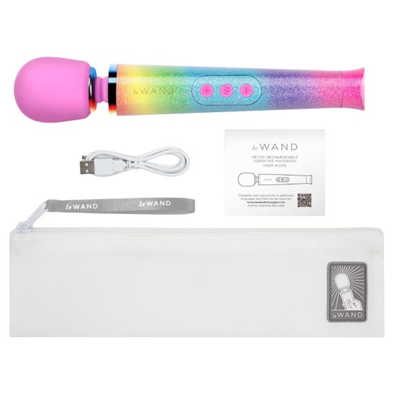 LE WAND PETITE ARCOBALENO GLITTER SPECIAL EDITION MASSAGGIATORE CLITORIDEO