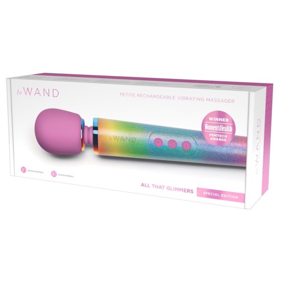 LE WAND PETITE ARCOBALENO GLITTER SPECIAL EDITION MASSAGGIATORE CLITORIDEO