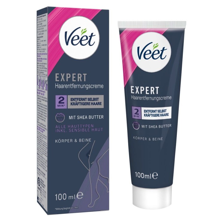 CREMA DEPILATORIA VEET EXPERT PER DONNA CON BURRO DI KARITÉ