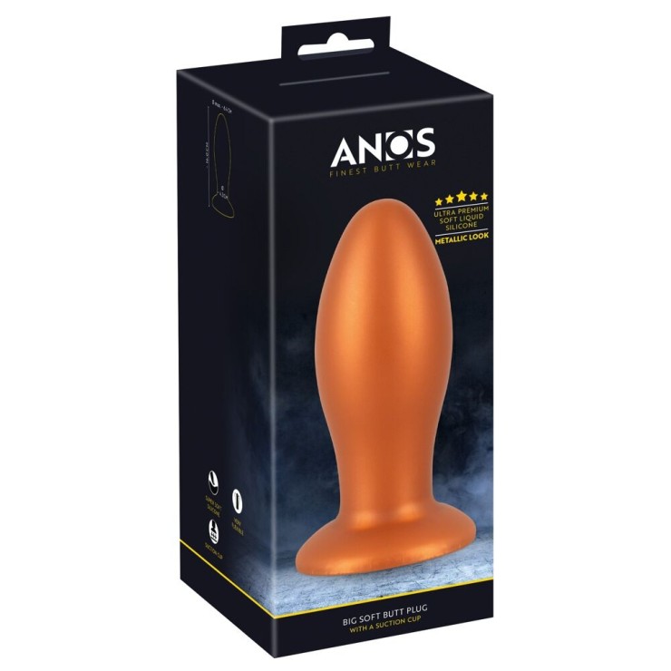 PLUG ANALE GRANDE IN SILICONE PREMIUM MORBIDO 16 CM ANOS