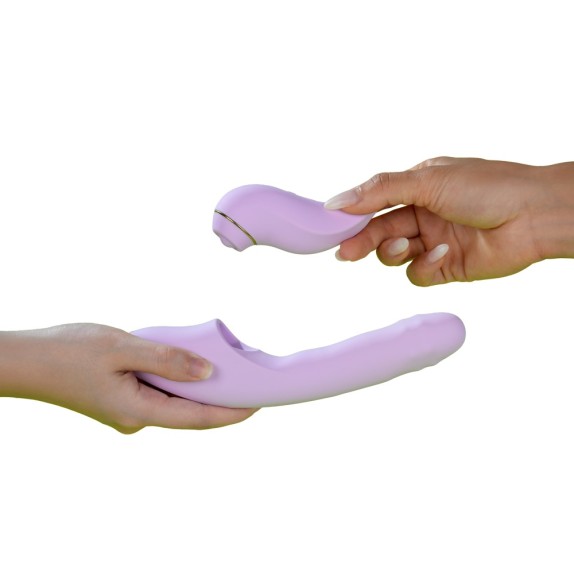 RABBIT 3-IN-1 CON STIMOLA CLITORIDE E VIBRATORE PUNTO G RISCALDANTE CON APP DUOGLOW