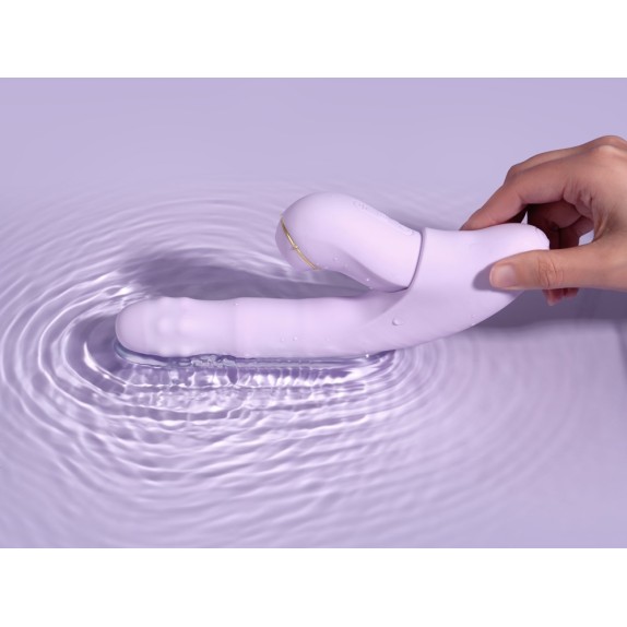 RABBIT 3-IN-1 CON STIMOLA CLITORIDE E VIBRATORE PUNTO G RISCALDANTE CON APP DUOGLOW