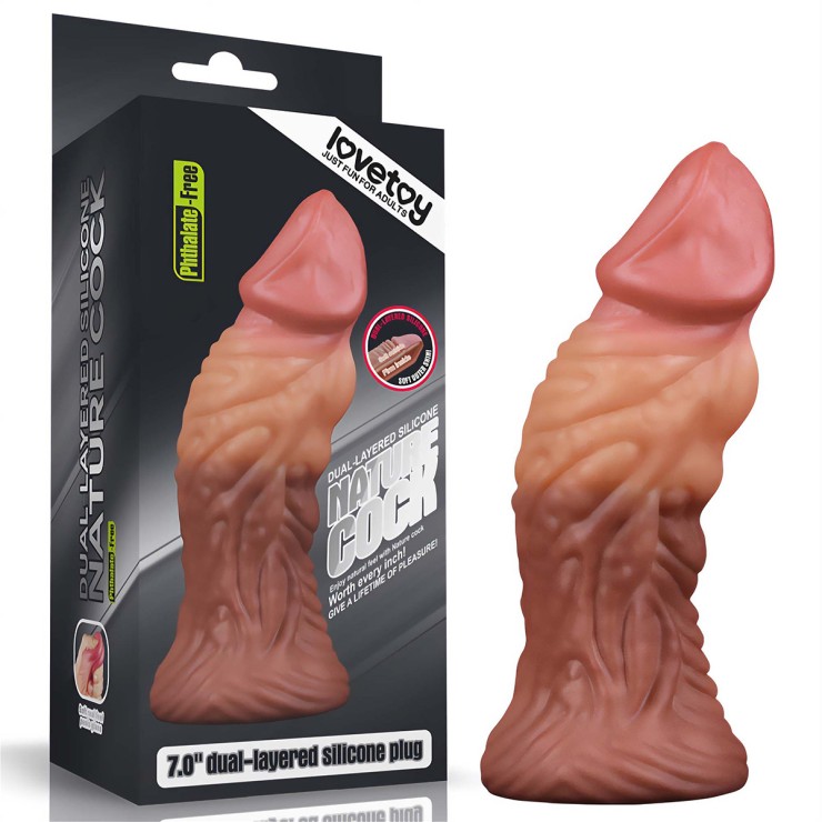 PLUG MONSTAR A FORMA DI DILDO DOPPIA DENSITÀ IN SILICONE
