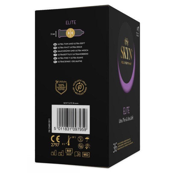 ELITE SKYN PROFILATTICI ULTRA SOTTILI SENZA LATTICE CONFEZIONE 36 PEZZI
