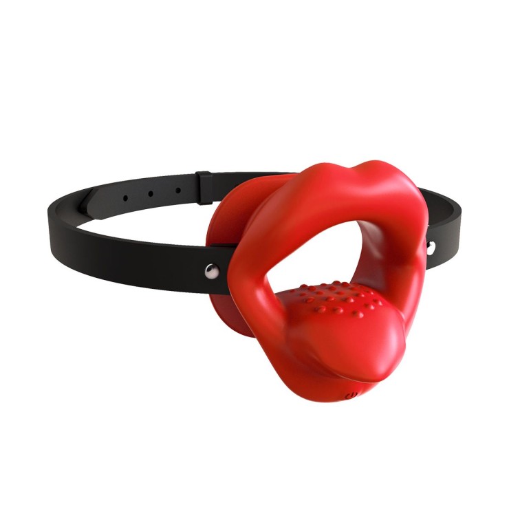 APRIBOCCA VIBRANTE GAG A FORMA DI LABBRA IN SILICONE CON... 2