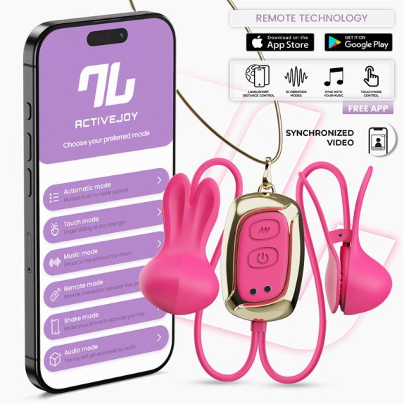 PINZETTE PER CAPEZZOLI VIBRANTI CON COLLANA, TELECOMANDO E APP A DISTANZA
