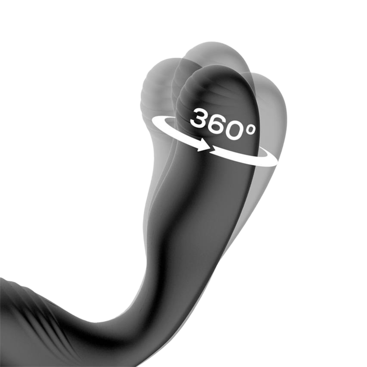 VIBRATORE PROSTATICO VIBRANTE E ROTANTE CON ANELLO PER IL... 2