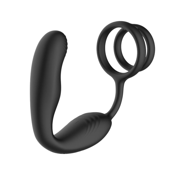 VIBRATORE PROSTATICO VIBRANTE E ROTANTE CON ANELLO PER IL PENE E TELECOMANDO BRUCE