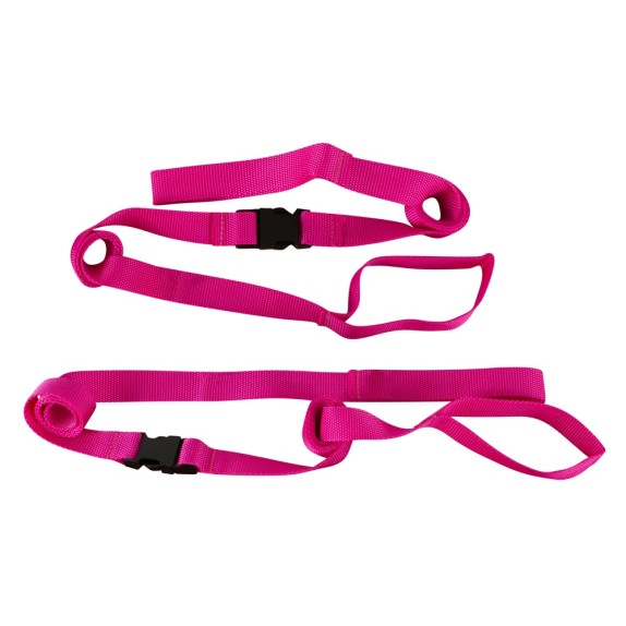 COSTRITTIVO DA LETTO BDSM FUCSIA CON ACCESSORI BALL GAG E MASCHERA SET 10 PEZZI