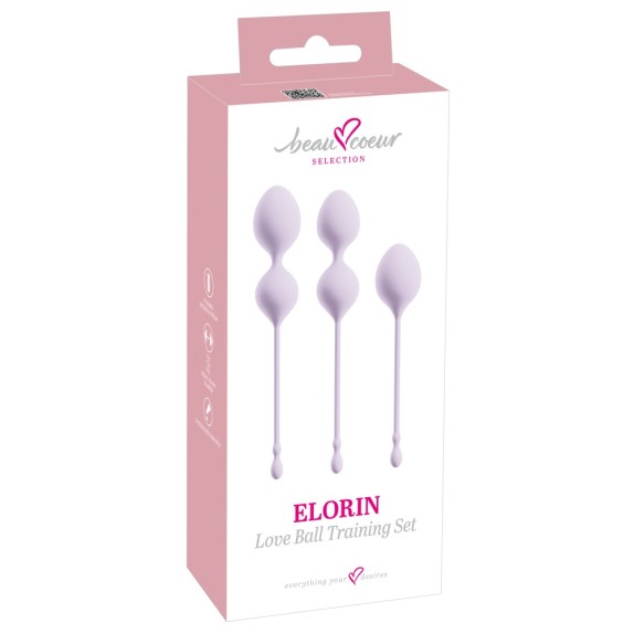 SET DI 3 PALLINE VAGINALI CON PESI E MISURE DIFFERENTI PER ALLENAMENTO DEL PAVIMENTO PELVICO ELORIN